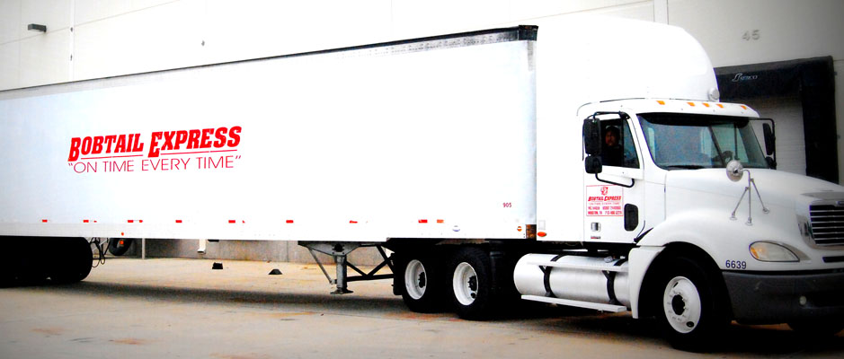 Cargo Truck with Bobtail Express Logo